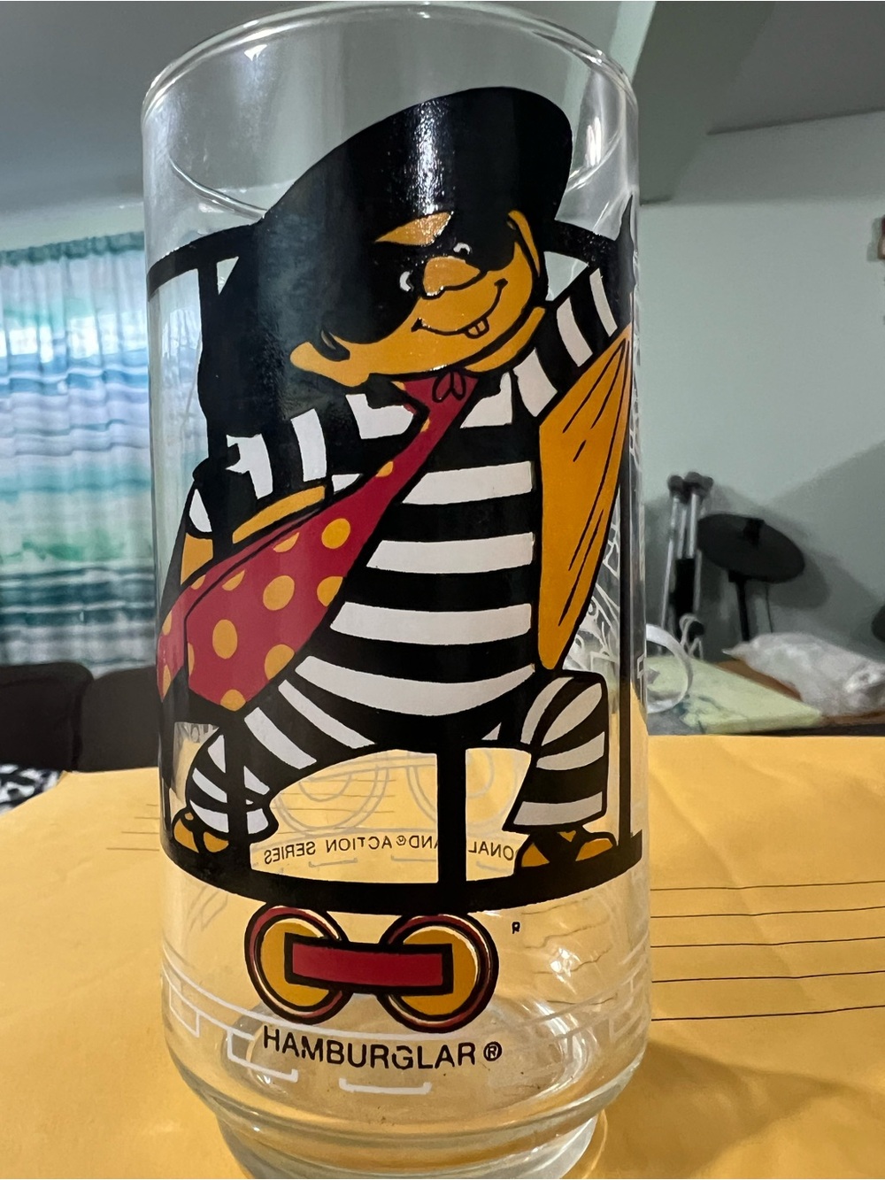 Vintage 1977 McDonald’s Collector Cup Tea Glass HTF Mint EUC Hamburglar Train